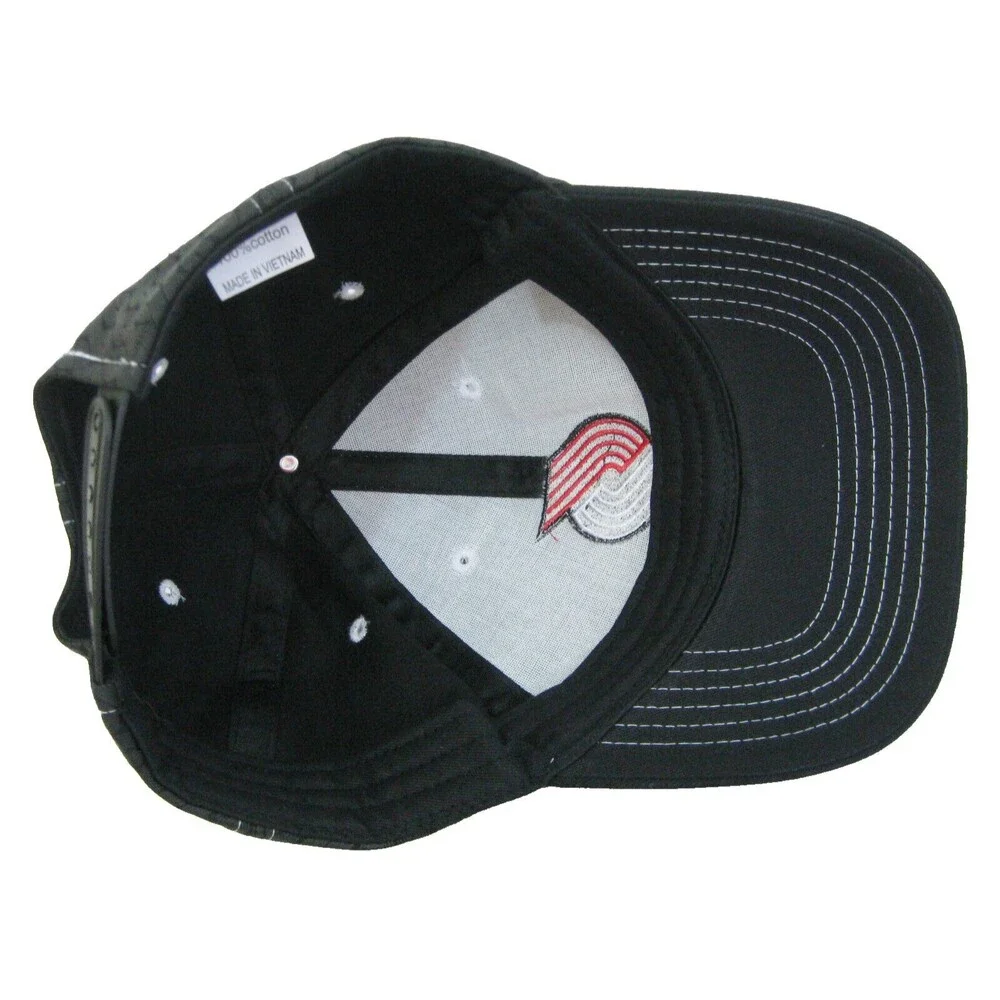 New Portland Trail Blazers Logo Men's Black Basketball Cap Hat (Adult Snapback)